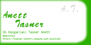 anett tasner business card